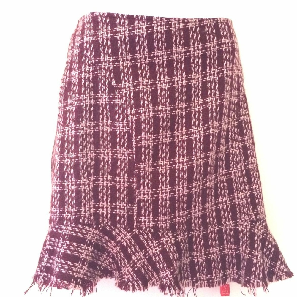 DVF Alina mini skirt wineberry color size 6